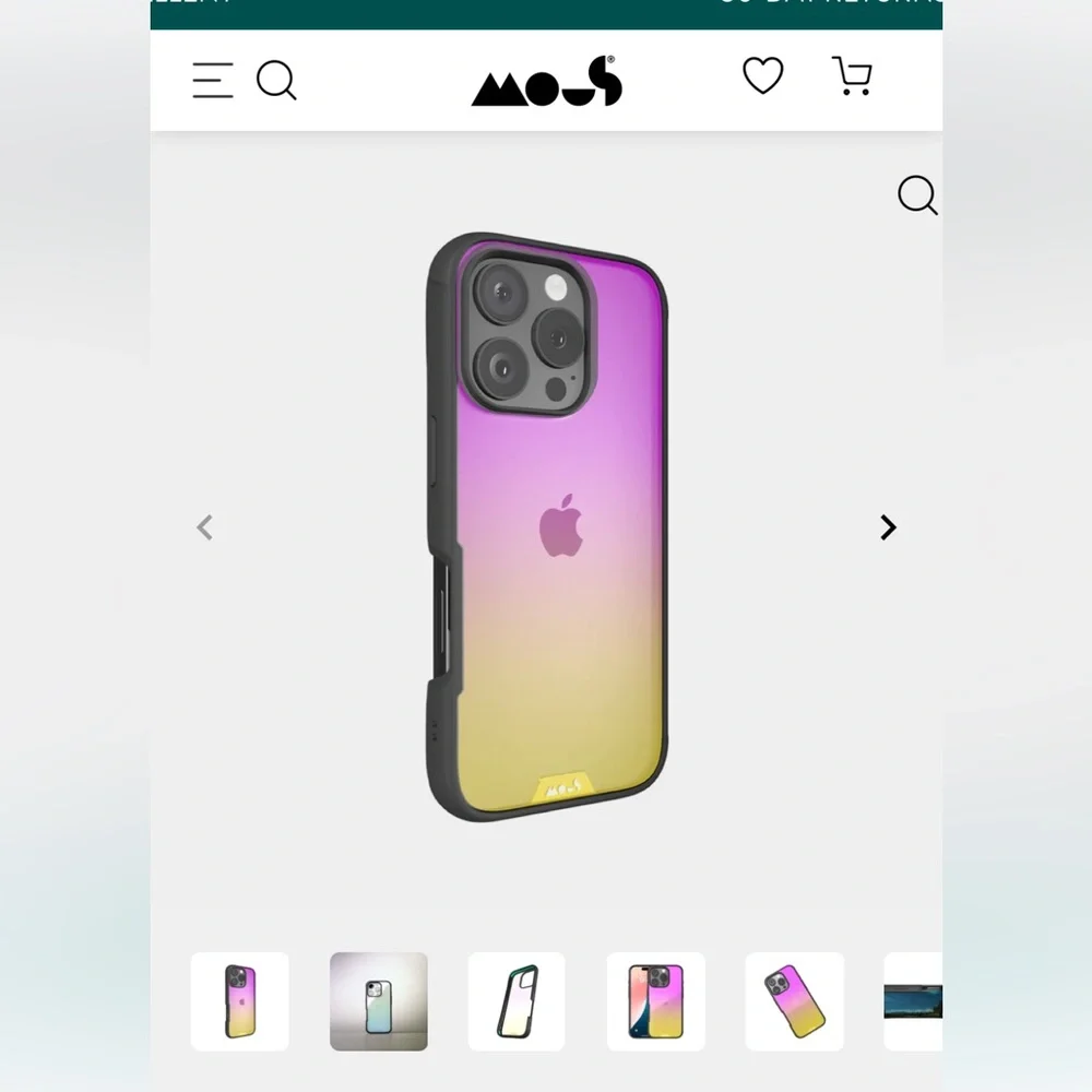 Mous Irridescent Clarity Iphone case for IPhone 16 pro